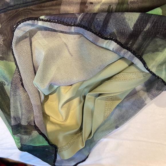 Super down green print dress - Picture 3 of 4